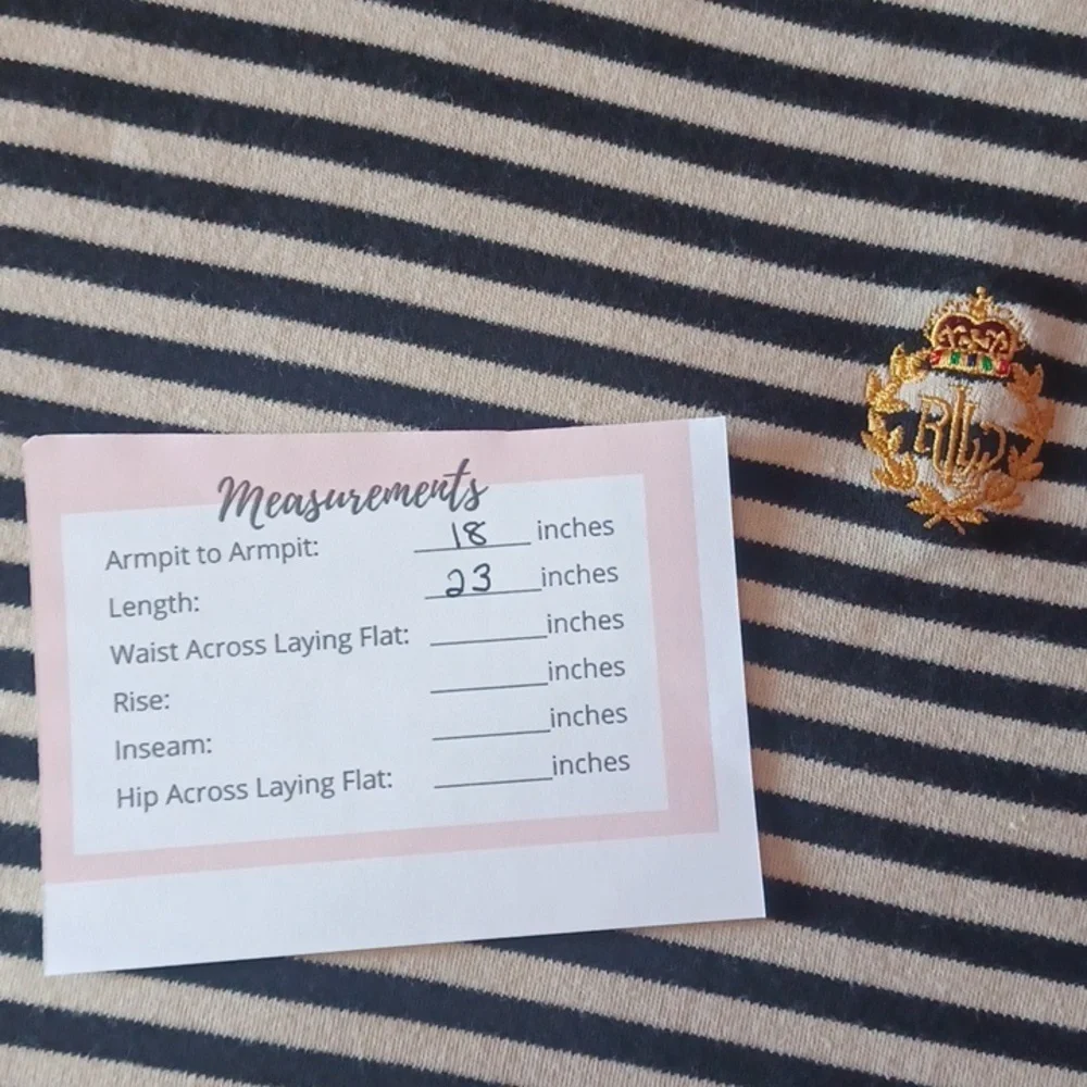 Lauren Ralph Lauren Striped Turtleneck, Embroidered Crest Size P/P Vintage - Picture 11 of 11